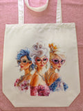 Tote bag de hilo señoras divinas