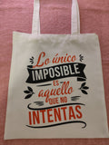tote bag con frase
