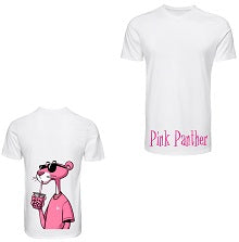 camiseta manga corta de pantera rosa