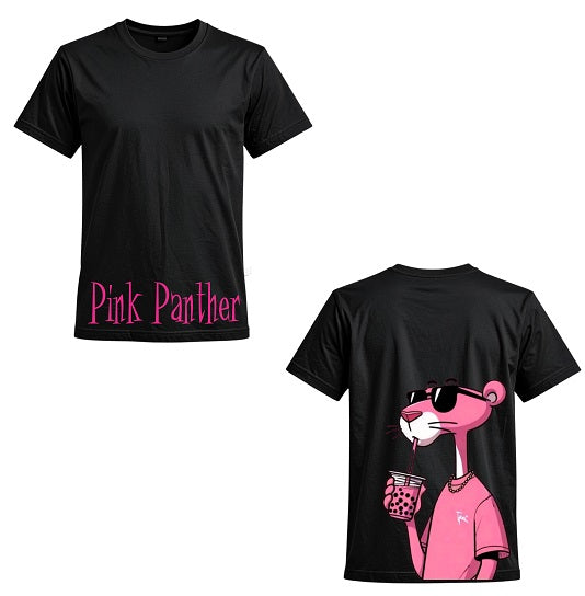 camiseta manga corta de pantera rosa